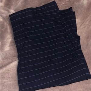 Banana Republic Navy and Whit Stripe Dress Pants